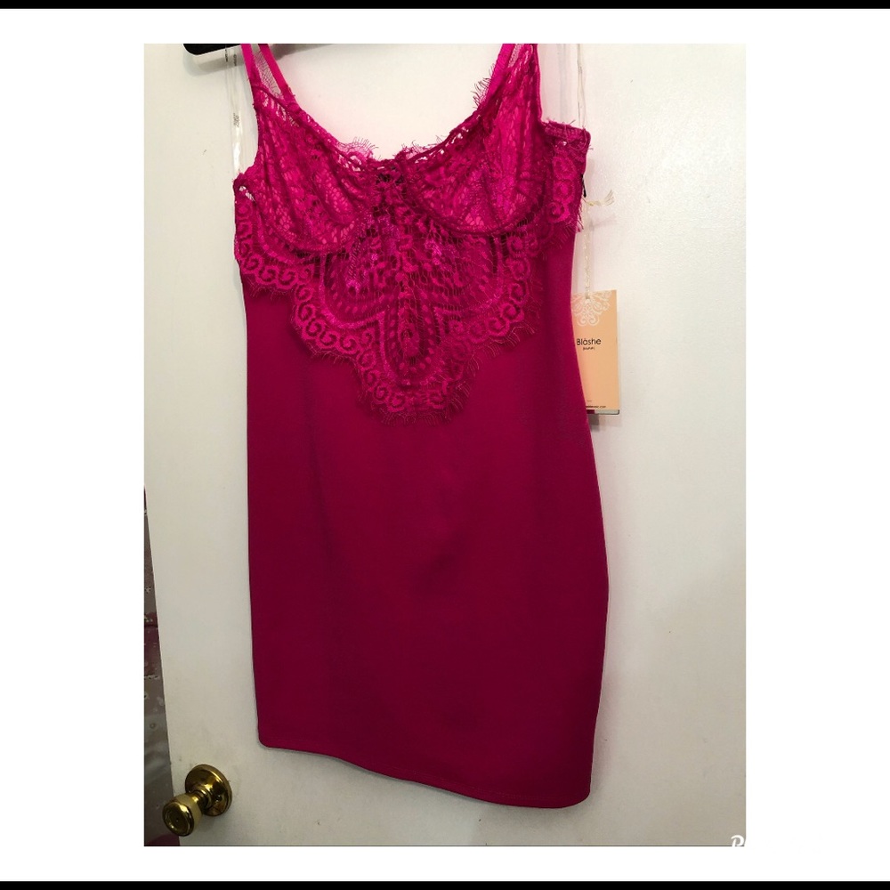 Lace breast lingerie dress